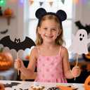 Bear Ears Headband Tail Set, Bear Costume Headband for Adults Women Men for Halloween Party Headwear Accessory (One Size, Black)