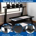 Kettlebell Storage Rack with Anti-Slip Pads, 2-Tier Weight Racks, Kettlebell Stand, Dumbbell and Kettlebell Rack for Home Gym Use
