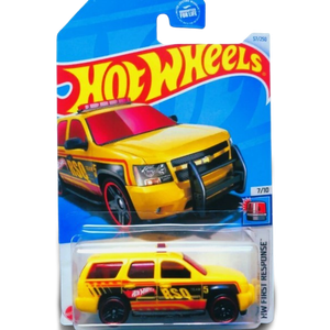 2024 Hot Wheels HW FIRST RESPONSE 7/10 '07 Chevy Tahoe 57/250,  Hot Wheels Die-Cast Vehicle Lolux Green And Black,  Matchbox Hot Wheels Surfin' School Bus, HW Xtreme Sports 4/5, Pack of 3