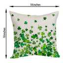 OFIRD Spring Pillow Covers 18x18 Pack of St.Patrick's Day Lucky Clover Leaves Throw Pillow Covers Outdoor Decoration Green Pillowcase Farmhouse Decorative Linen Cushion Case for Home Sofa Couch