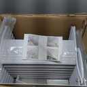 7 Steps Wall Mounted Folding Ladder, Indoor and Outdoor Step Ladders, Retractable Folding Stairs, Portable Camping Staircase, Pull-Down System Attic Ladder, for RV, Storehouse (White, 7 Steps)