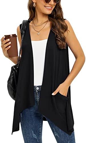 Veryoung Women's Lightweight Cardigan Casual Soft Long Sleeve Floral Knit Cardigans with Pockets High Low Hem Draped Duster Size XL