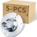 4" Round Swivel Pendant Fixture Hanger Cover for Octagon Electrical Box, 5-Pack Malleable Iron Swivel Hub for 1/2" and 3/4" Conduit, for Pendant Light Fixtures and Security Camera Mounting