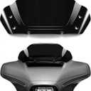 8" Wave Windshield Windscreen Wind Splitter fits for Harley Davidson CVO Street Glide FLHXSE 2023-2024, Street Glide FLHX 2024-up, FLHX 2025-up (Black)