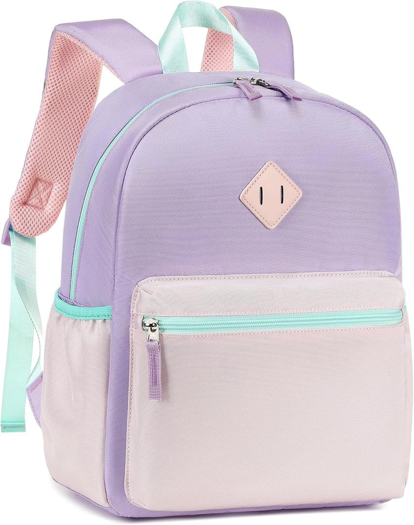 abshoo Kindergarten Backpack for Girls Preschool Backpacks School Bookbag for Kids 4-8(Pink and Purple)