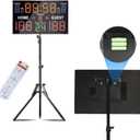 Electronic Scoreboard with Stand, Digital Scoreboard with Remote, Basketball Scoreboard with Timer Clock, Portable Battery Powered Scoreboard for Outdoor Games