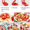 3 x Red Strawberry Slicer,Cup Slicers | Egg Slicers | banana slicers | Strawberry Cutter | Quickly Making Fruit Vegetable,Stainless Steel Blade Kitchen Tools and Gadgets Fruit and Vegetable Tools