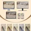 Madane 5x7 Area Rugs for Living Room, Washable Vintage Neutral Rug with Non-Slip Backing, Soft Floral Print Throw Rugs Floor Low Pile Carpet for Bedroom Dining Room Farmhouse (5 x 7, Beige/Brown)
