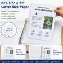 1 Inch Binders 3 Ring Set, White 1" Round + 50 Sheet Protectors