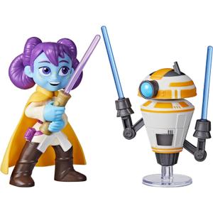 Star Wars: Young Jedi Adventures Pop-Up Lightsaber Duel, LYS Solay & Training Droid Action Figures, 4-Inch Scale Toys, Preschool Toys for 3 Year Old Boys & Girls