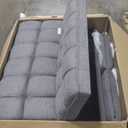 52" Sleeper Sofa with Pull-Out Bed, 3-in-1 Convertible Sofa Bed, Loveseat with Stepless Adjustable Backrest and Side Pocket, for Living Room Dorm Apartment, Linen, Dark Gray