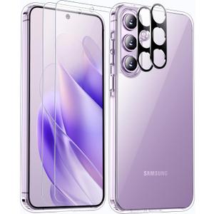2 x SPIDERCASE for Samsung Galaxy A35 5G Case, [10 FT Military Grade Drop Protection][Not Yellowing][2 Pcs Screen Protectors & Camera Lens Protectors] Slim Case for Samsung A35 6.6 inch,Clear