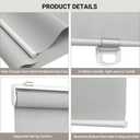 AYZOT Light Filtering Solar Shades for Indoor Windows, 30" W x 72" H, Grey