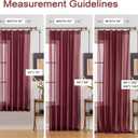 Pinch Pleated Sheer Curtains 84 Inch Length 2 Panels Set, Winery Semi Voile Sheer Curtains for Bedroom Living Room Pinch Pleated Soft Touch Light Filtering Drapes(Winery, 42 W x 84 L, 2 Panels)