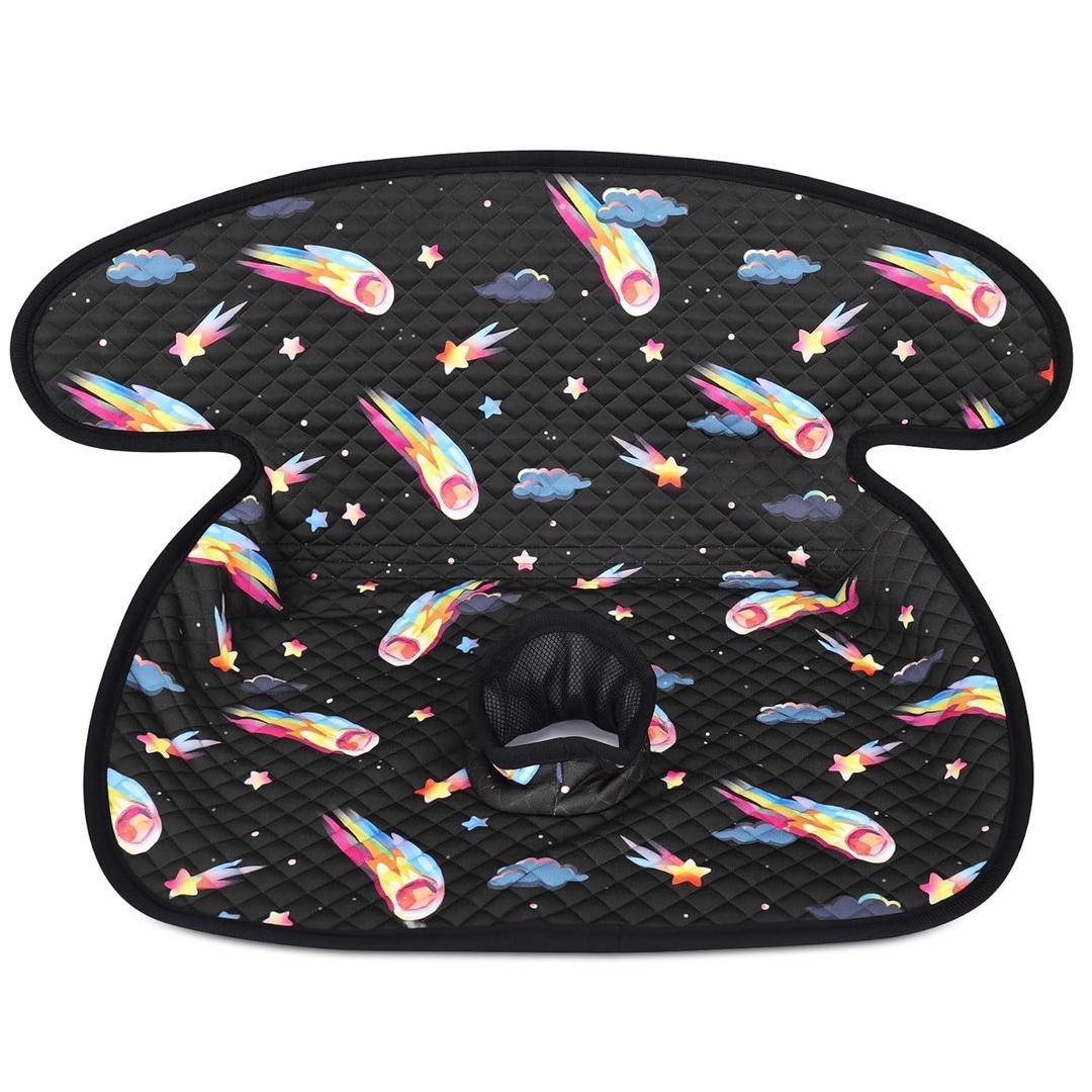Babenest Car Seat Potty Protector Cover -Waterproof Carseat Training Liner for Baby &Toddler Shower Gift, Dry Piddle Pee Pad with Fun Designs for Strollers & Infant Car Seats (1pc Meteor-Black)