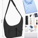 Travel Purse - Crescent Crossbody Sling Bag for Women - Cross Body Hobo HandBag Tote Shoulder Handbag (Black)