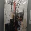 Yuaxker Abstract Wall Art Black Wall Decor Funky Canvas Painting Artwork for Living Room Bedroom Dining Room Office Home Decor 24x48 Inch