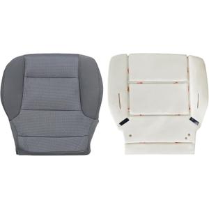 NLQR Driver or Passenger Bottom Cloth Replacement Seat Cover & Seat Foam Cushion Compatible with Chevy Silverado Tahoe Suburban GMC Sierra 2014 2015 2016 2017 2018 2019 Dark Ash Gray #H2T or 4DP