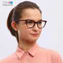 Firmoo Blue Light Blocking Glasses for Computer Reading Womens Cat Eye Acetate Frame Spring Hinge 0.0x Tortoise