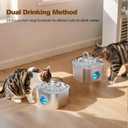 Cat Water Fountain Stainless Steel: Pet Fountains with 10 Filters + 10 Sponges 2.2L Cats Automatic Waterer Bowls for Drinking Small Dog Water Dispenser Indoor HOOISE Metal Kitty Watering Silent