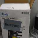 6 Bar Espresso Machine, 800W Compact Coffee Maker with Stainless Steel Cup Warmer, Steam Milk Frother, Automatic Pressure Relief, Cappuccino & Latte Maker, Black, for Home and Office