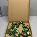 St. Patricks Day Wreath Decorations,Shamrocks Wreath for Front Door,Green Glitter Leaves Wreath, St. Patrick's Day Decor for Spring Outdoor Home Wall Window