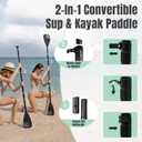 UPWELL SUP Paddle Adjustable Stand Up Paddle for Paddleboard, Aluminum Alloy Shaft with Reinforced Fiberglass Blade