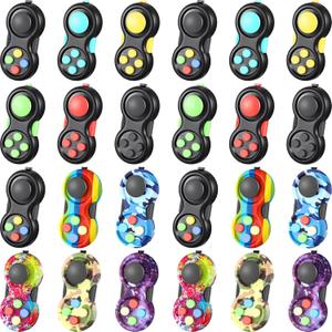 24 Pcs Pad Sensory Toys, Controller Game Pad Clicker for Adult Anxiety and Stress Relief Stocking Stuffers