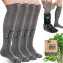 SONORAN Walking Boot Socks Bamboo Viscose (2 Pairs) Lightweight Replacement Sock Liner for Medical Tube Cast Socks (Grey)
