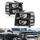 Amazon.com: Black Clear Headlight Tail Light Assembly For 07-13 Silverado 1500, 07-14 2500 3500HD Replacement Head light Red Rear Brake Lamp for 2007 2008 2009 2010 2011 2012 2013 2014 : Automotive