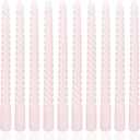 10 Inch 10 Pack Soft Baby Pink Spiral Taper Candle Set, Dripless Long Burning Time Candlesticks for Dinner Baby Shower Party Brithday Wedding Engagement Party and Home Decor 
