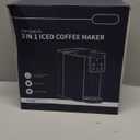 Hot & Iced Coffee Maker with Bold Setting, Single Serve Coffee Maker for K Cup and Grounds, 6-14 Oz Brew Sizes, 50 Oz Removable Water Tank, One Cup Coffee Machine with Reusable Filter, Grey