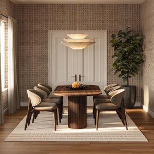 Rugs USA x Carmeon Hamilton Solid 4' x 6' Wool Area Rug for Living Room Bedroom Dining Room, Cream