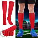 Haysandy Baseball or Softball Sock and Belt Combo Set 3 Football Baseball Socks with Softball Belt for Youth Boys Kids (Red, S)
