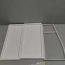 Forbena White 2 Tier Bathroom Organizer Countertop, Small Counter Top Organizer for Bathroom Decor, Modern Kitchen Counter Shelf for Snack, Vanity Makeup Organizers and Storage Tray for Bedroom