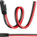 SAE Extension Cable 1FT, 10AWG Heavy Duty Pure Copper SAE Connector Quick Connect and Disconnect Wire Harness for Solar Panel, Motorcycles, Car, Truck, RVs, Tractors, ATV, Trolling Motor 2Pack