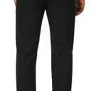 Plaid&Plain Men's Stretch Dress Pants Slim Fit Skinny Suit Pants (40W x 28L, Black)