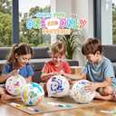 ZOOJOY Color Your Own Soccer Ball with Markers, Soccer Gifts for Girls Boys, Size 3 Unicorn Paint Personalized Arts and Crafts Kit for Kids, Birthday Gift Easter Basket Stuffers Toys for Toddlers