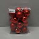 2.36" Christmas Balls Christmas Tree Ornaments Shatterproof Plastic Holiday Ornament Festival Hanging Ball Holiday Decorations Set of 24pcs (Red)