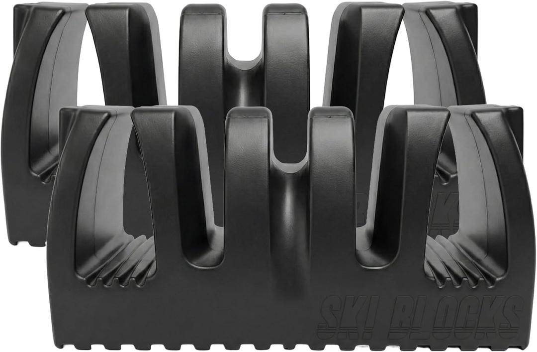 Magnetic Ski & Gear Mount  Portable Holder for Skis, Snowboards, Fishing Rods & Bikes | Vehicle, Garage & Cargo Organizer | Made in USA | Black | 2-Pack