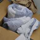 Levtex Home Sand Stripes Blue King/Cal King Comforter Set (106x94in) with 2 Pillowcases (36x20in) - Woven Jacquard Stripe - Blue, Grey, White - Cotton King Size Comforter Set - Soft Pre-Washed