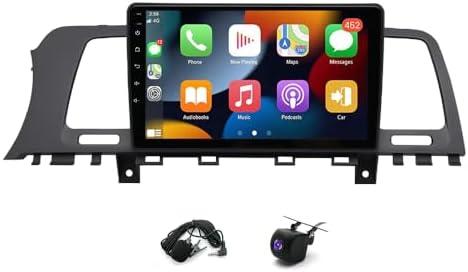 Slakerbe Android 15 Double Din Car Stereo Upgrade Radio for Nissan Murano Z51 2008-2014, 4G+64G 9" Touchscreen with Carplay Android Auto GPS WiFi Bluetooth RDS DSP SWC Mirrorlink Mic Backup Camera