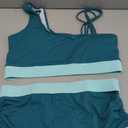 Maternity Two Piece Swimsuit High Waisted Strappy Bikini Set Bathing Suit, Size: 2XL