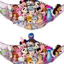 Lilly's Love Stuffed Animal Hammock | Corner Hanging Organizer, Toy Storage, Stuffed Animal Storage Net | Made from Quality Fishing Net, Holds 12lbs | 67"x47"x47" (Pastel Purple, 2 Pack)