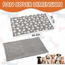 BALAPET Washable Dog Crate Pan Cover, Soft Plush Velvet Liner for Dog Crate Tray Fitted Cover for Pet Crate Pan 49 x 30 Inch,Reusable Pan Cover Only(49.2x30.7in)