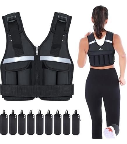 OneTWoFit Weighted Vest Workout Equipment 18 Lb