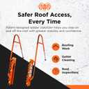 Bighorn Ladder Stabilizer for Roof Safety | Lightweight Aluminum | Easy Adjustable | Stabilizing & Secure | Gutter Clips/Hooks Included | Easy Access Handle Support | Fold for Transport & Storage