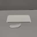 Toilet Tank Tray with Handle, Bathroom Vanity Tray for Bathroom, Kitchen (White) (12.9" x 5.9" x 1")