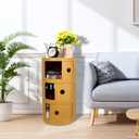 Round Bedside Table/Side Table Storage, 3 Tier