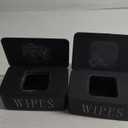 3 Pcs Large Baby Wipes Dispenser Refillable Wipe Holder with Lid Toilet Wipes Container for Bathroom Tissue Paper Storage Box for Home Office Cars (Black,Large)